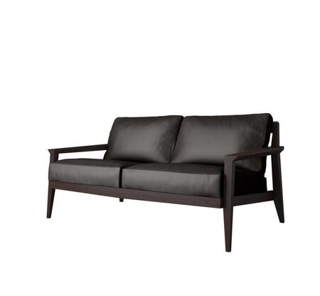 Case Stanley 2-Seater Sofa - Black Frame - Leather Flamenco Black