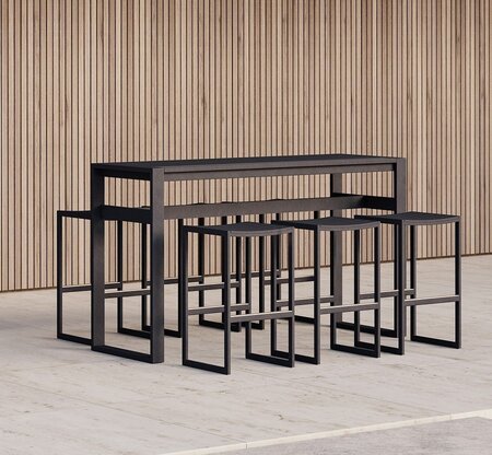 Case Eos Rectangular Bar Table - Black