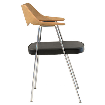 Case Furniture 675 - Stuhl - Oak and Chrome