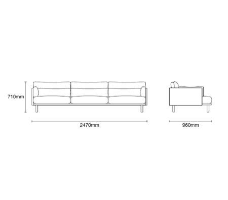 Case Furniture Linn 2.5m - 3-Sitzer Sofa