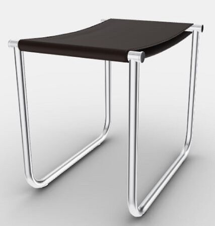 Cassina 9 Tabouret - Hocker - Verchromt - Tabakbraun