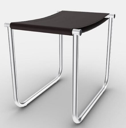 Cassina 9 Tabouret - Hocker - Verchromt - Braun