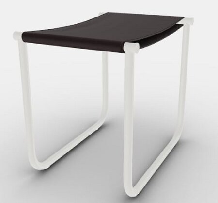 Cassina 9 Tabouret - Hocker - Elfenbein Lackiert