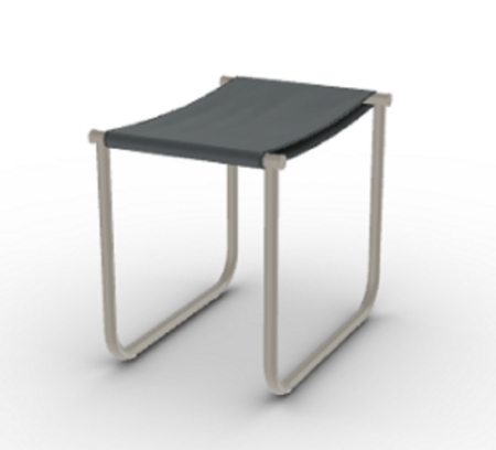 Cassina 9 Tabouret - Hocker - Schlamm_Lackiert_Grau