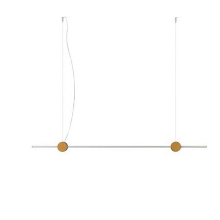 Cassina Eitie Line - Pendelleuchte - B: 132 cm - Rot / Silber