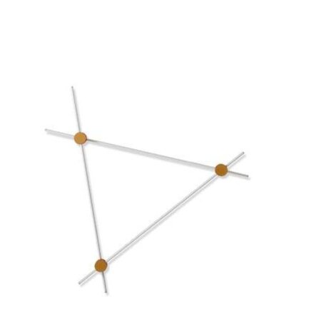 Cassina Eitie Triangle Wall - Wandleuchte - 130 - Rot / Gold