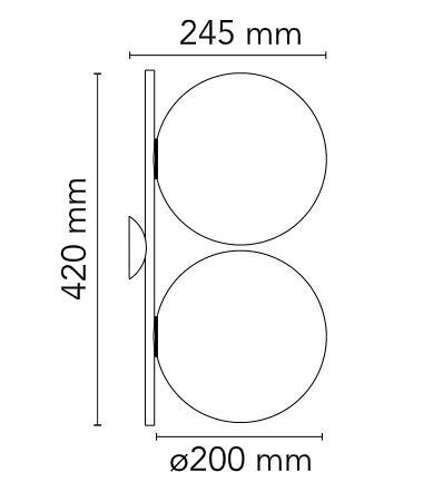 Flos IC Lights Ceiling/Wall Double - IC Lights C/W1 Double