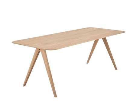 Gazzda Ava Table 220 x 90 - Oiled oak - White 1015