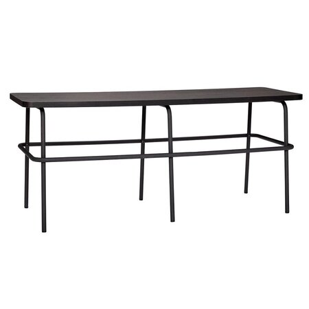 Huebsch Sitzbank, Holz/Metall, Schwarz