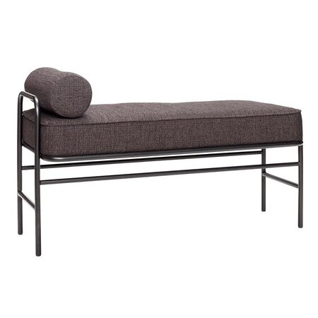 Huebsch Sitzbank, Metall/Stoff, Schwarz