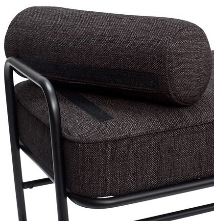 Huebsch Sitzbank, Metall/Stoff, Schwarz