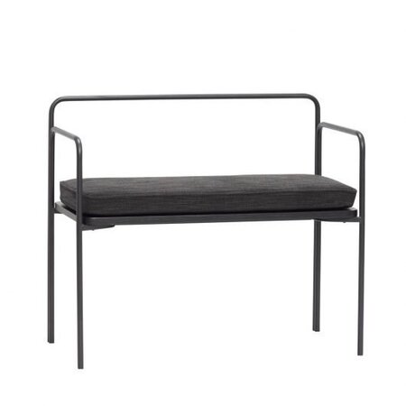 Huebsch Bank Stoff/Metall schwarz