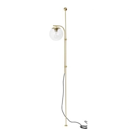 Huebsch Wandlampe Metall/Glass messing/klar