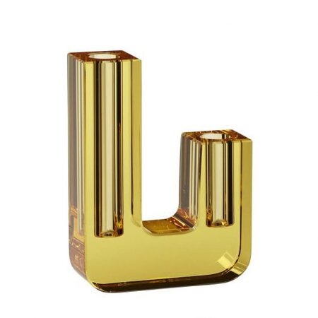 Huebsch Vase Glas bernstein