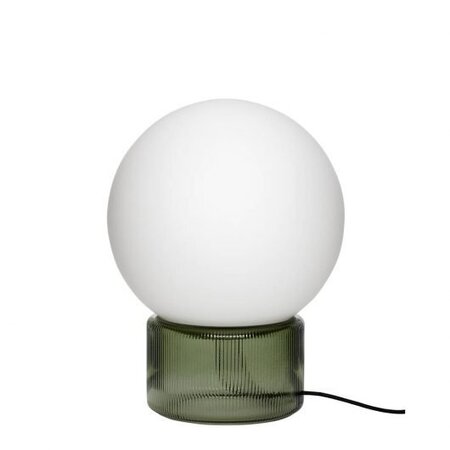 Huebsch Tischlampe Glas opal/grün