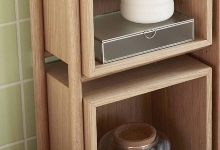 Huebsch Kommode m Fach Eiche natur h90cm