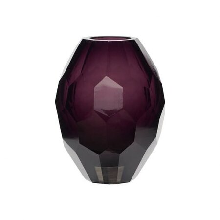 Huebsch Vase glas klar - Pflaume, Lila 