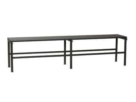 Huebsch Bank Metall Schwarz 37X180Xh46Cm