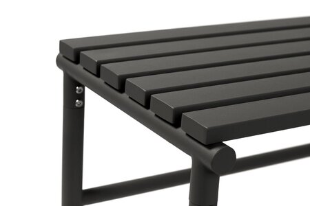 Huebsch Bank Metall Schwarz 37X180Xh46Cm