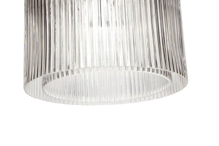 Huebsch Lampe Glas/Metall Klar/Nickel