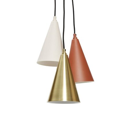 Huebsch Lampe Metall Braun/Messing/Beige