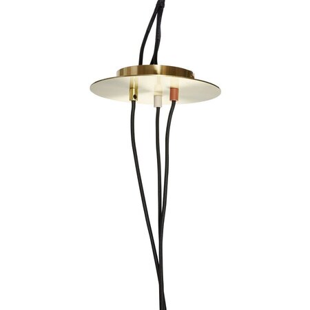 Huebsch Lampe Metall Braun/Messing/Beige