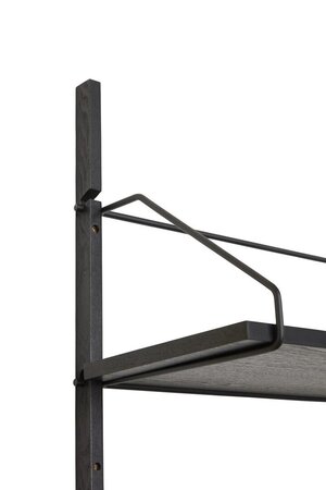Huebsch Regal Metall/Asche Fsc Schwarz