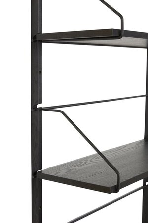 Huebsch Regal Metall/Asche Fsc Schwarz