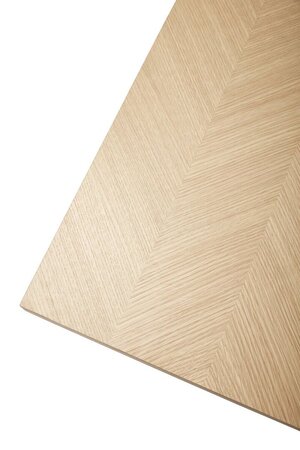 Huebsch Tisch Eiche Fischgrätenmuster Fsc Natur 121X51Xh40Cm