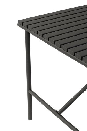 Huebsch Tisch Metall Schwarz 90X90Xh76Cm