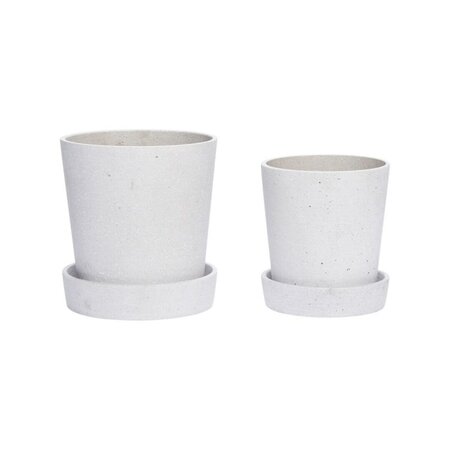 Hübsch Podium Töpfe Small Grau