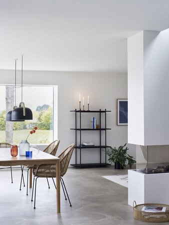 Huebsch Regal M 4 Böden Metall/Esche Fsc Schwarz