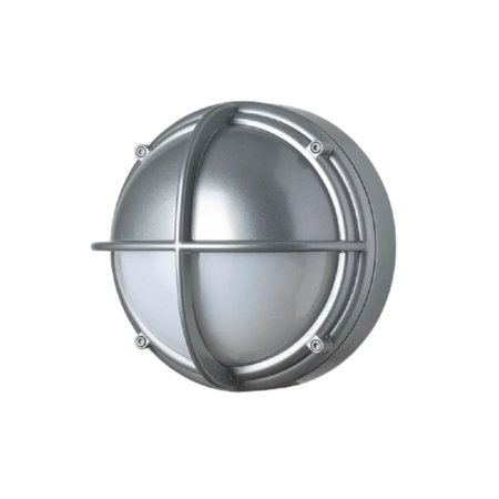 Louis Poulsen Skot Wandleuchte: Aluminiumfarben- Halbabschi Opal