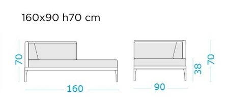 Ethimo Infinity Lounge Daybed links, 160 cm_36