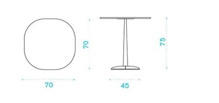 Ethimo Enjoy Dining Table 70x70 h 75