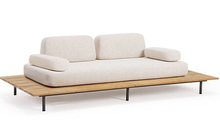 Ethimo Calipso 2-Sitzer Element 240x120 mit Kissen: Soft Ivory Melange