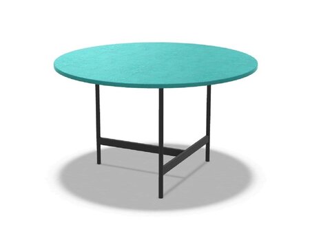 Ethimo Calipso Tabletttisch Ø53 x H33: Aquamarine