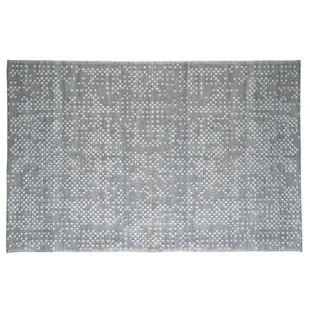 Ethimo Nodi Puntocroce Outdoorteppich: Grey Silver/White
