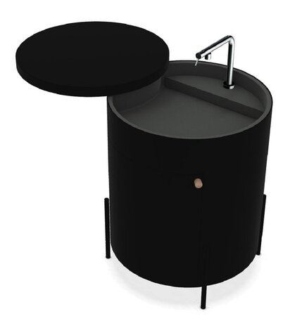 Ethimo Phil Kitchen sink module - Grill Modul Waschbecken - Sepia Black