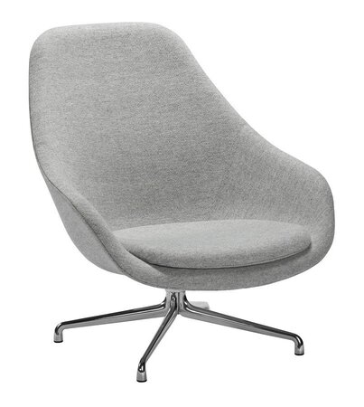 Hay AAL 91 Lounge Chair - Polished Aluminium - Hallingdal 130