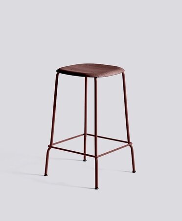 Hay Soft Edge 80 Low Stool - Fall Red Powder Coated Steel - Fall Red