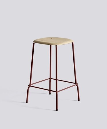 Hay Soft Edge 80 Low Stool - Fall Red Powder Coated Steel - Matt