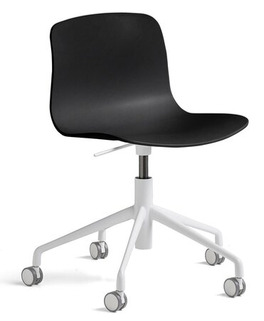 Hay About A Chair Aac 50 Stuhl - White powder coated steel aluminium - Black 2.0