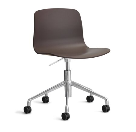 Hay About A Chair Aac 50 Polished Aluminium-Raisin 2.0