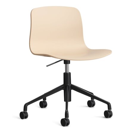 Hay About A Chair AAC 50 Black Powder Coated Aluminium-Pale Peach 2.0