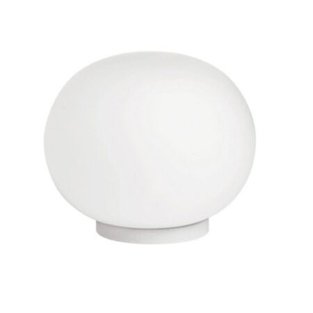 Flos Tischleuchte Glo-Ball Mini von Flos  Hellrosa RAL 3015, Weiss / Weiss, Weiß