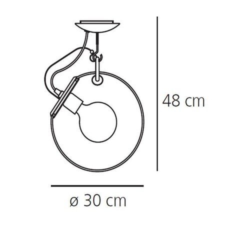 Artemide Miconos soffitto - Poliert Chrom