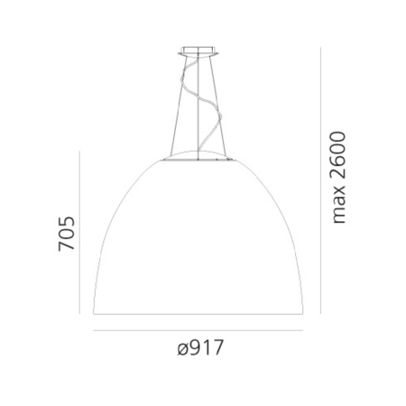 Artemide Nur 1618 Acoustic White Integralis Pendelleuchte