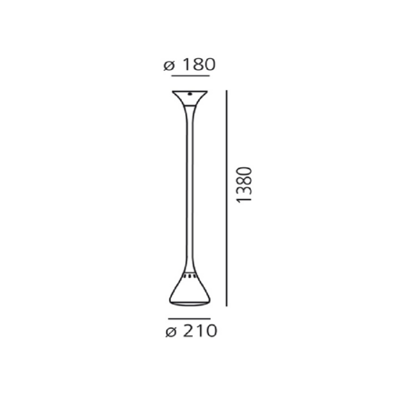 Artemide Pipe LED White Integralis Pendelleuchte