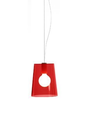 Pedrali L001S/A Pendelleuchte-RT-Polycarbonat Transparentes Rot